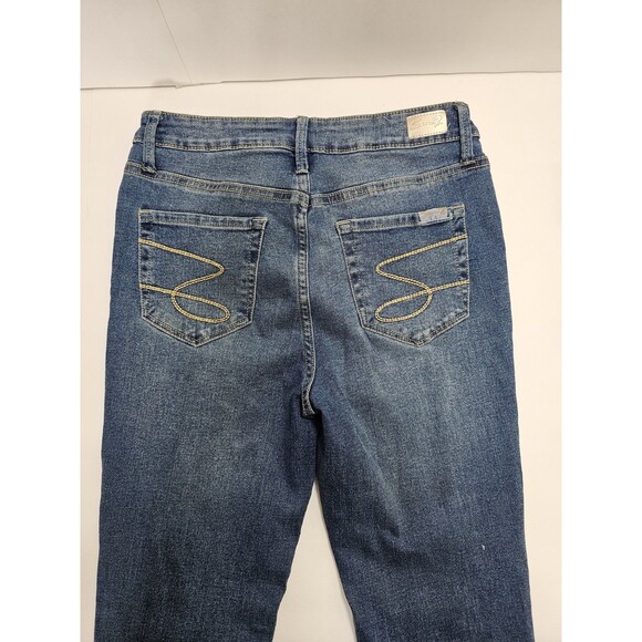 Womens Seven7 Jeans Size 4 Metro Ultra High Rise Skinny Blue Denim Pants - Picture 1 of 14